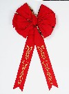 6016 - Deluxe Red Velvet Bow w/Gold Print