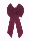 6078 - Burgundy Velvet Glittered Bow