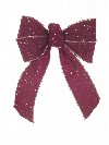 7786 - Bur Vlt Glittered Bow w/Gold Wire