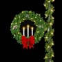 PMCWR5018R- Triple Candle Wreath